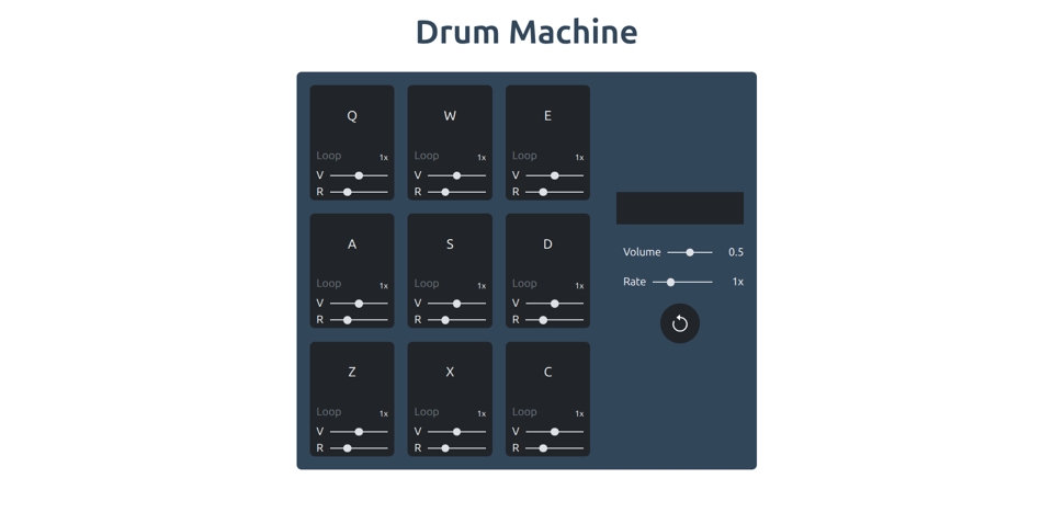 Screenshot of the Drum Machine.
