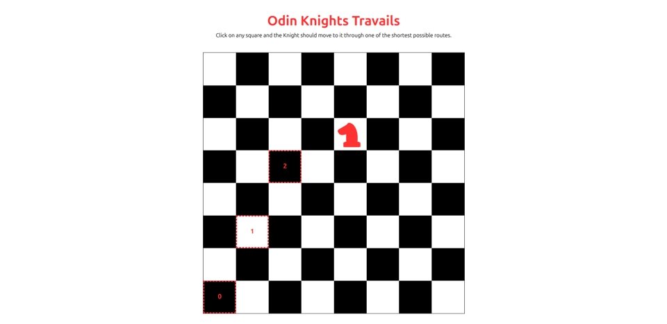 Screenshot of the Odin Knights Travails.